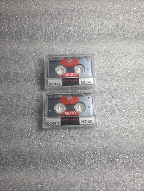 2x Sony MC-60 MC60 Microcassette Blank Cassette Tape 60 min Tapes